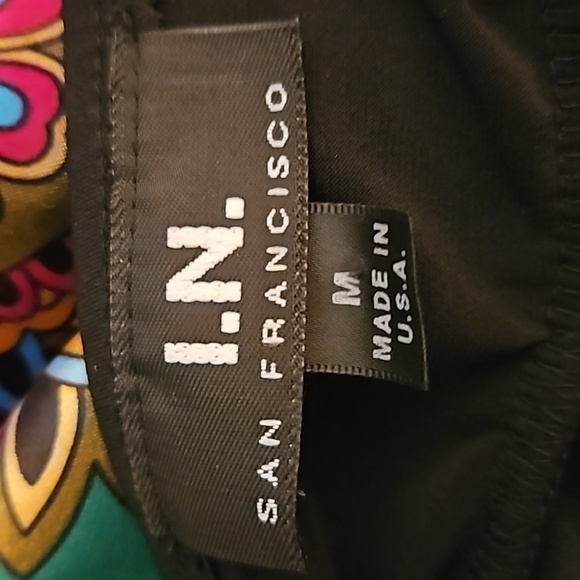 I.N. SAN FRANCISCO Assymetric Halter Satin Ethnic Handkerchief Shsrkbite Dress - Picture 7 of 10